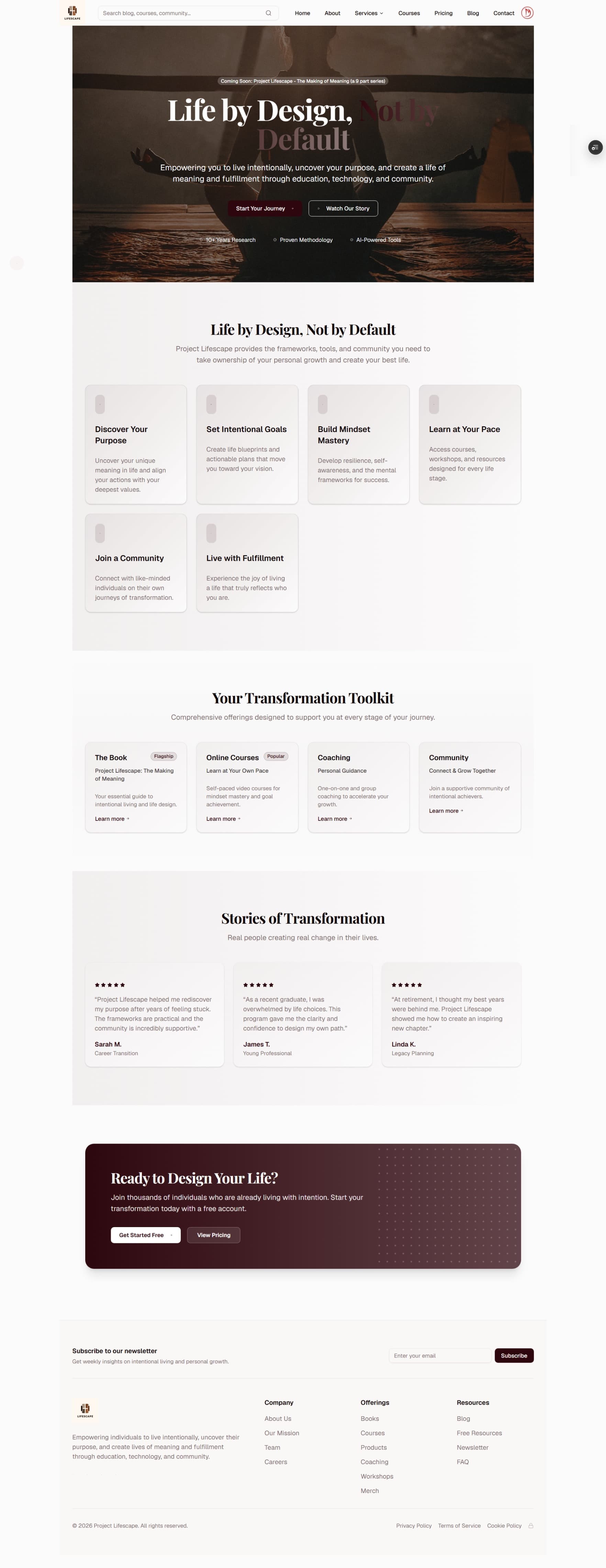 GitHub social preview for Lifescape, a full-stack personal publishing and e-commerce platform built with Next.js, Supabase, and Stripe.